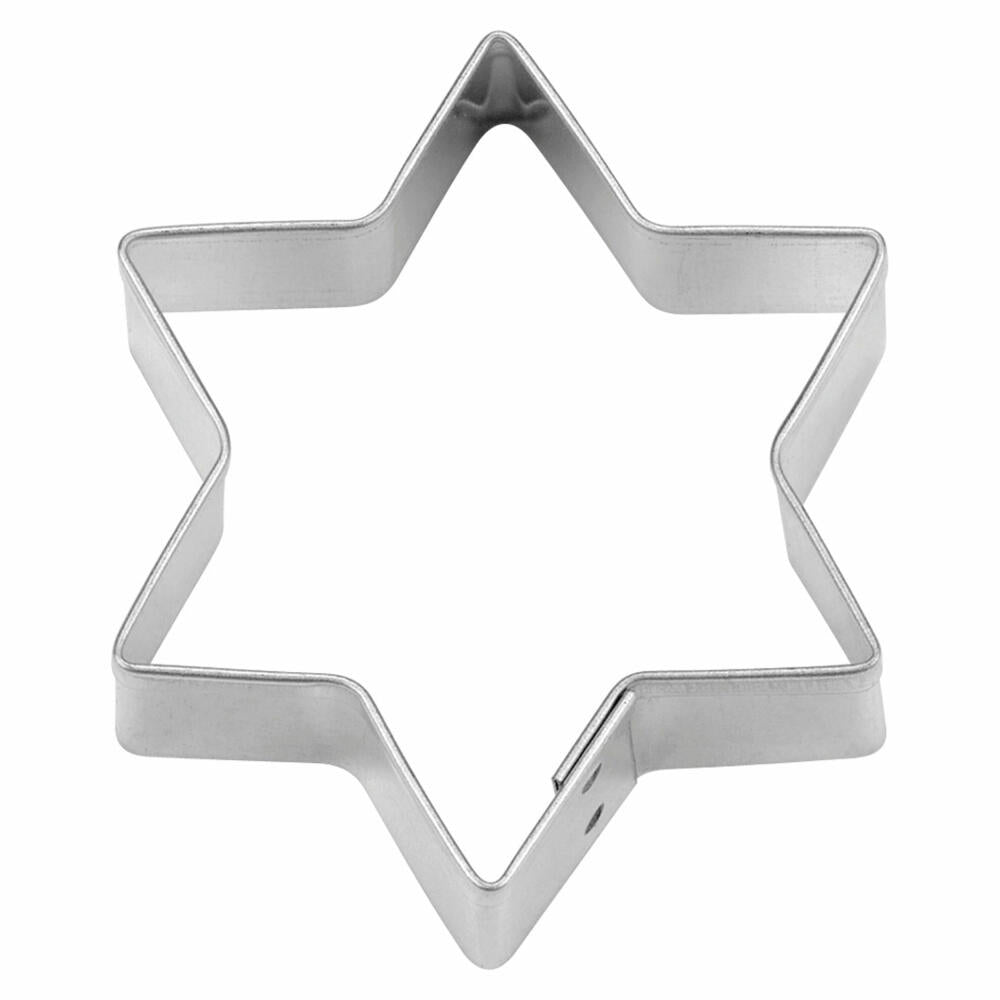 Städter cookie cutter star 6-pointed, cookie cutter, cookie mold, biscuit, cookies, stainless steel, 11.5 cm, 050426