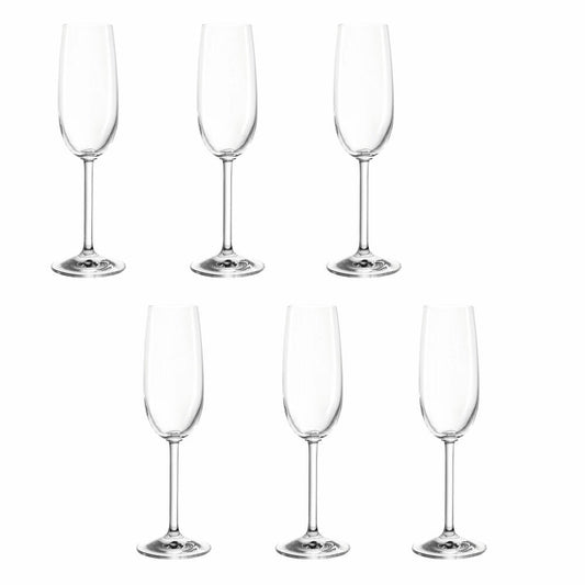 montana: :pure sparkling wine glass, set of 6, champagne glass, sparkling wine flute, sparkling wine goblet, prosecco glass, sparkling wine glass, 140 ml, 042384