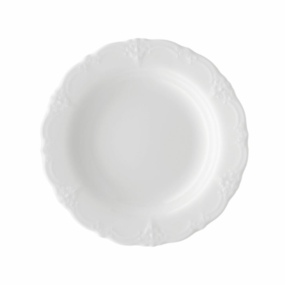 Hutschenreuther Baronesse soup plate with rim, Estelle White, porcelain, 24 cm, 10124