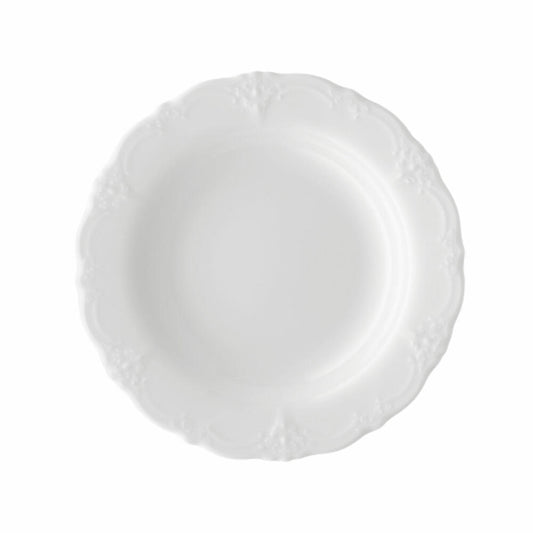 Hutschenreuther Baronesse soup plate with rim, Estelle White, porcelain, 24 cm, 10124