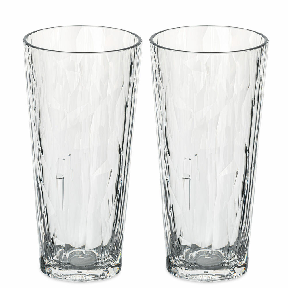 Koziol Superglas 2er-Set Club No. 19, Trinkbecher, Kunststoff, Crystal Clear, 250 ml, 4484535