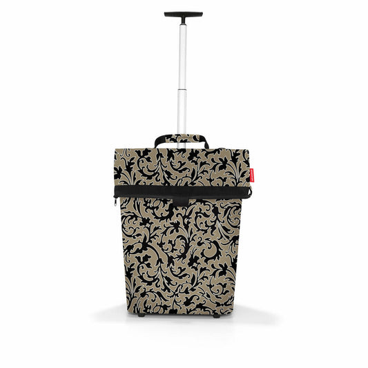 reisenthel trolley M, shopping trolley, shopping bag with wheels, Baroque Marble, 43 L, NT7061