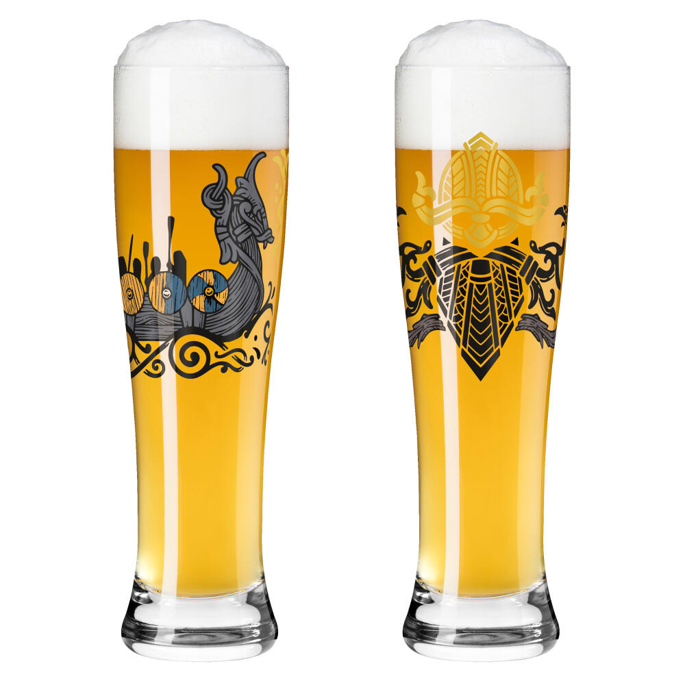 Ritzenhoff wheat beer glass set of 2, custom time 019, 020, Jakub Vanis, glass, 646 ml, 3481010