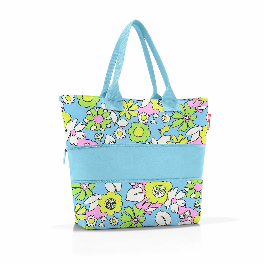 reisenthel shopper e1, shopping bag, carrying bag, bag, polyester fabric, Florist Lagoon, 12 L, RJ4087