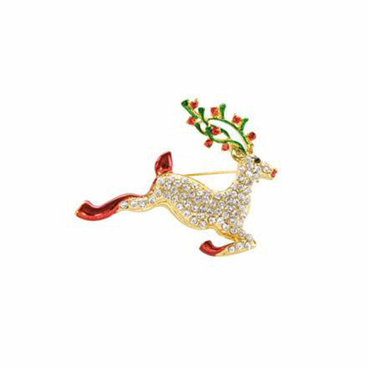 Goebel Brooch - Deer Fitz and Floyd Fitz Floyd Christmas Collection Colorful Metal Combo 51000551