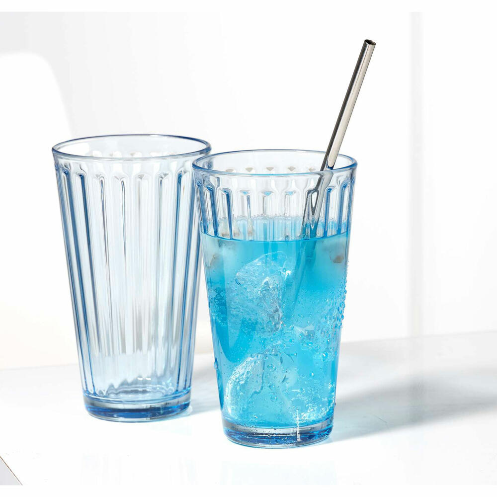 Ritzenhoff & Breker Longdrinkglas Lawe, Becher, Trinkglas, Glas, Blau, 400 ml, 164442