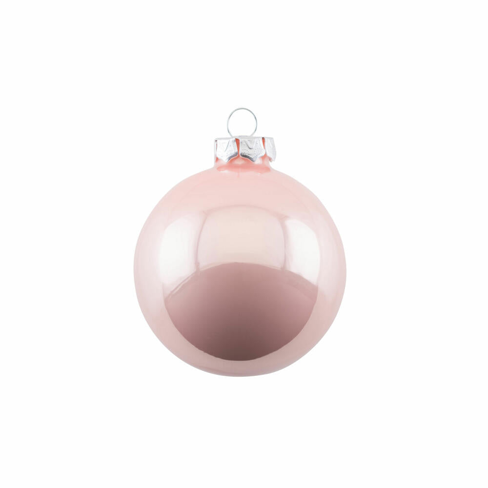 Gift Company Christmas tree ball Opal, Christmas ball, tree decoration, glass, blush, Ø 8 cm, 11459