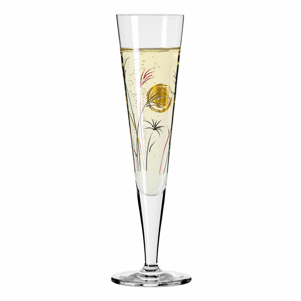 Ritzenhoff Champagne Glass Goldnacht Champagne 013, Rachel Hoshino, Crystal Glass, 205 ml, 1071013