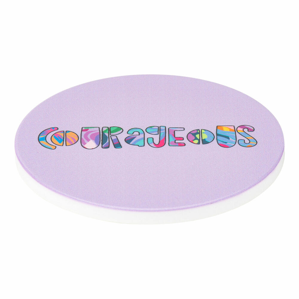 Maxwell &amp; Williams BE FIERCE Ceramic Coaster Courageous, Coaster, Ceramic / Cork, 10 cm, DU0414