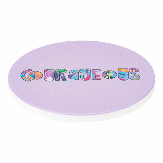 Maxwell & Williams BE FIERCE Keramikuntersetzer Courageous, Untersetzer, Keramik / Kork, 10 cm, DU0414
