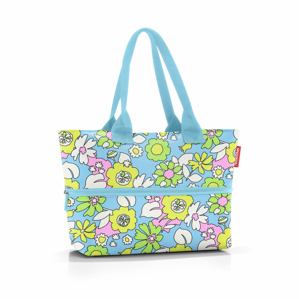 reisenthel shopper e1, shopping bag, carrying bag, bag, polyester fabric, Florist Lagoon, 12 L, RJ4087