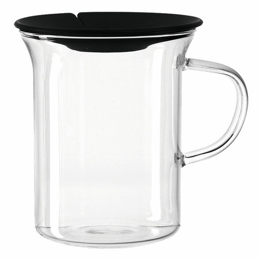 montana: :clever tea cup with tea bag press, 2-piece, glass cup, tea cup, glass, 330 ml, 057237