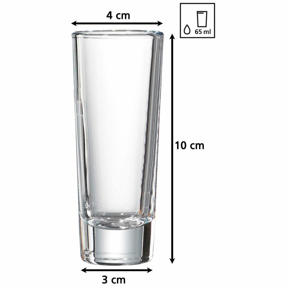 Ritzenhoff & Breker Stamper Skol 6er Set, Schnapsglas, Becher, Glas, Klar, 65 ml, 811667