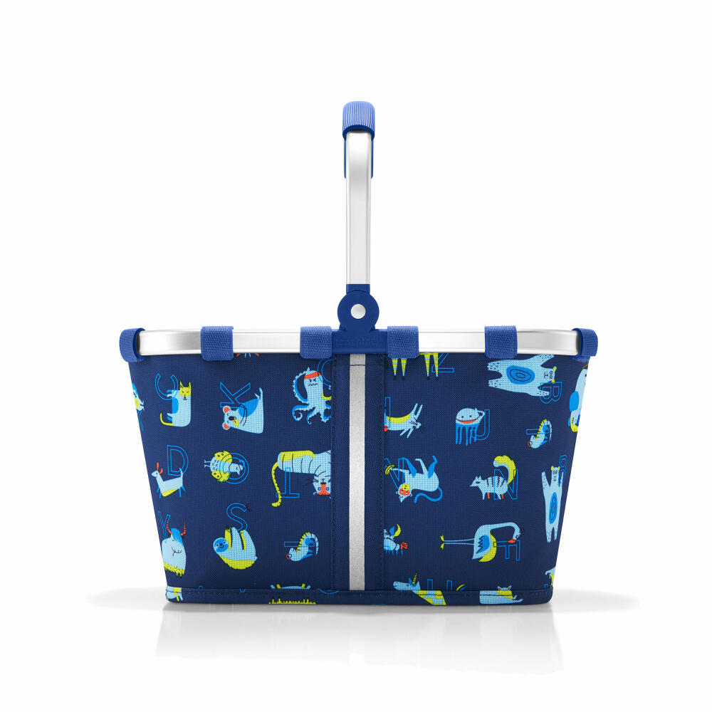 reisenthel carrybag XS kids, shopping basket, basket, picnic basket, carrying bag, polyester fabric, ABC Friends, Blue, 5 L, IA4066