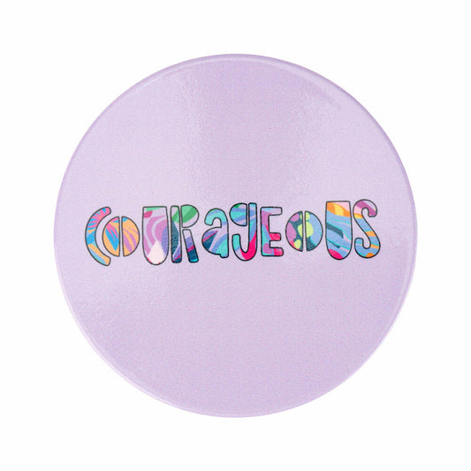 Maxwell & Williams BE FIERCE Keramikuntersetzer Courageous, Untersetzer, Keramik / Kork, 10 cm, DU0414