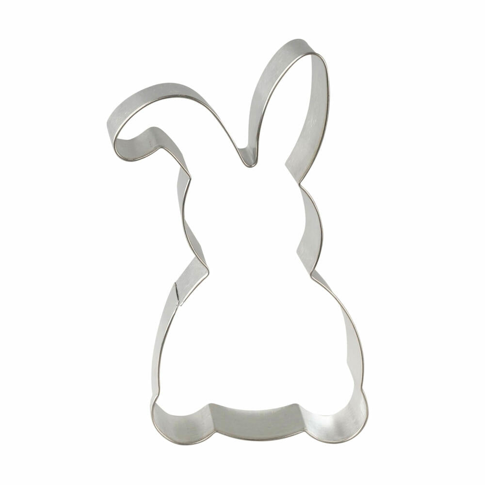 Dr. Oetker Golden Easter Ausstecher Hase Stehend Groß, Plätzchenform, Plätzchen Form, Ausstechform, Weißblech, Silber, 12 cm, 1885