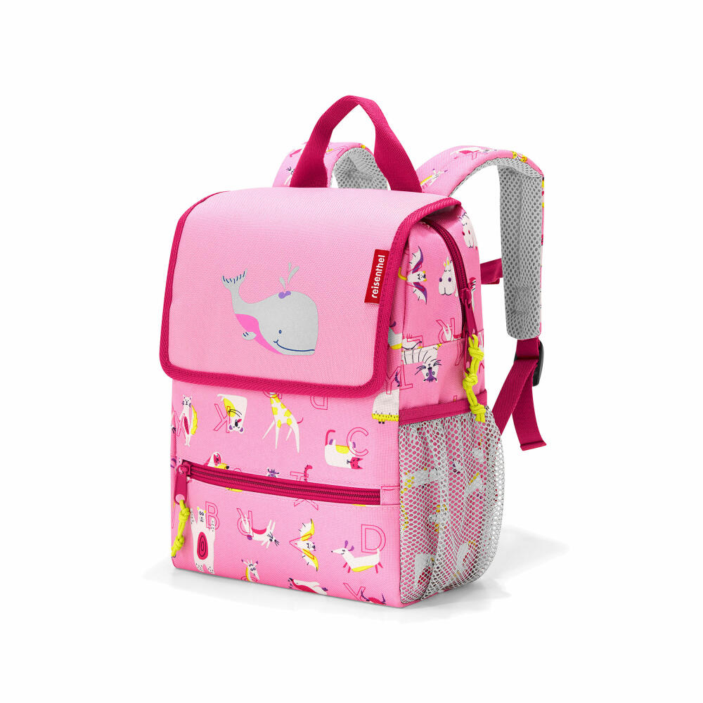 reisenthel backpack kids, Rucksack, Schulranzen, Tournister,Kindergartenrucksack, Reisetasche, Schultertasche, Polyestergewebe, ABC Friends, Pink, 5 L, IE3066