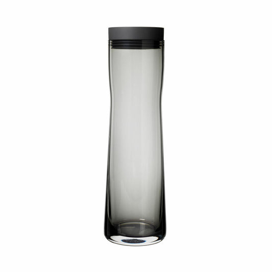 Blomus SPLASH Wasserkaraffe, Karaffe, Krug, Edelstahl poliert, Glas klar, Silikon, schwarz, 1 L, 63807