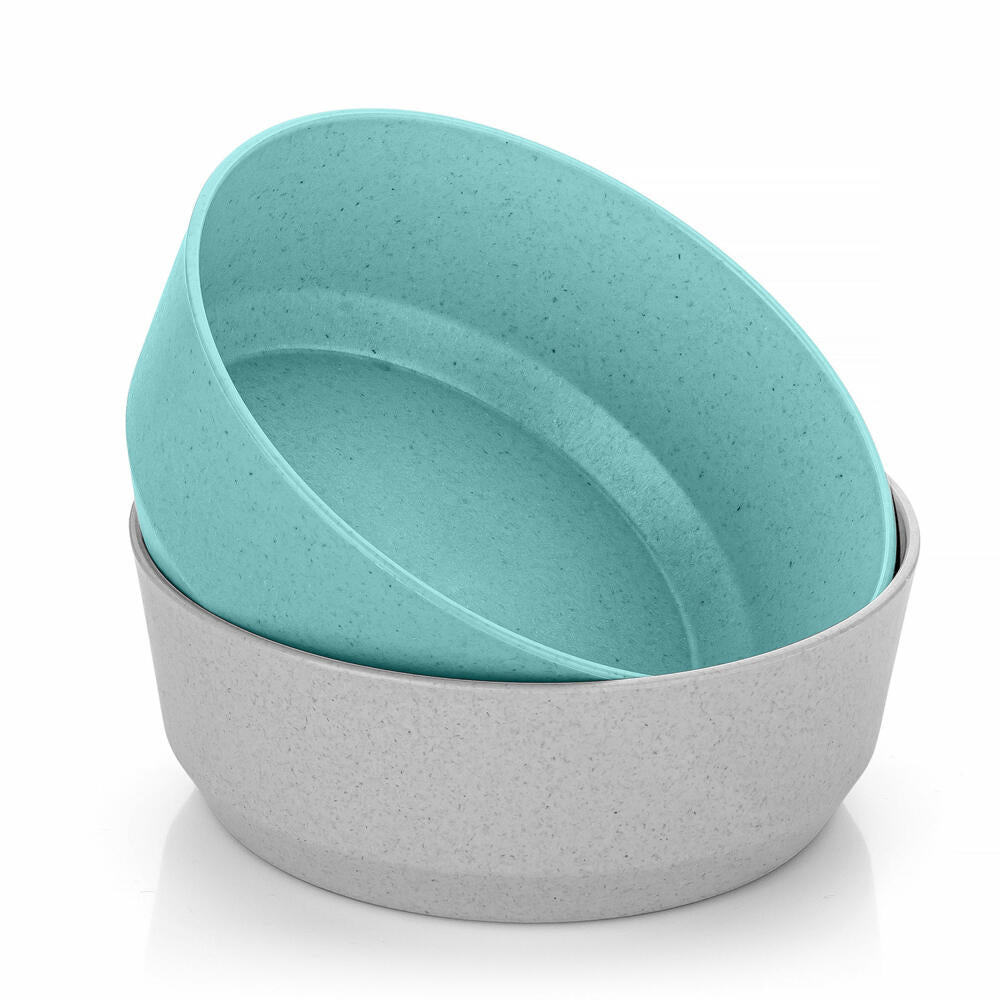 reer Growing Schale, 2er Set, Schüssel, Müslischale, Kinder Geschirr, Blau / Grau, 22043