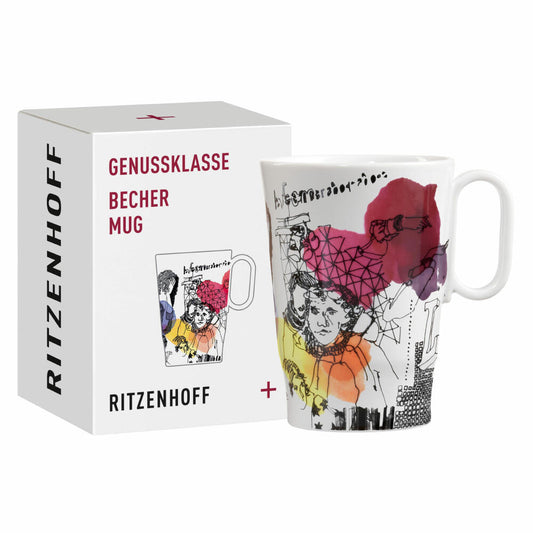Ritzenhoff Kaffeetasse Genussklasse 004, Lenka Kühnertová, Porzellan, 335 ml, 3731004
