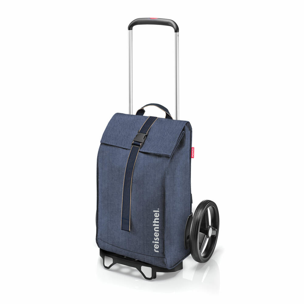 reisenthel citycruiser, Einkaufstrolley mit Tasche, Herringbone Dark Blue, 40 L, MJ4113