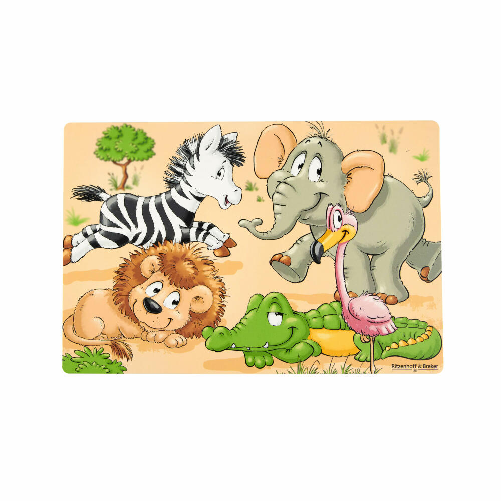 Ritzenhoff & Breker Platzmatte Happy Zoo, Tischmatte, Kunststoff, Bunt, 30 x 45 cm, 316711