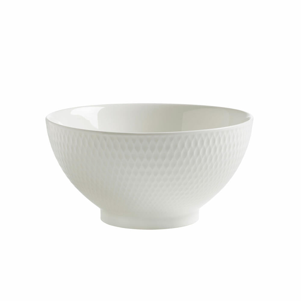 Maxwell & Williams Diamonds Schale Rund, Schüssel, Servierschale, Hartporzellan, Weiß, Ø 18 cm, DV0042