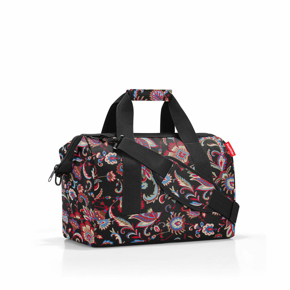 reisenthel allrounder M, travel bag, sports bag, shoulder bag, Paisley Black, 18 L, MS7064