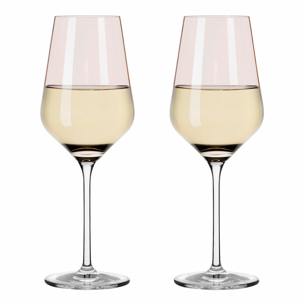 Ritzenhoff wine glasses Fjordlicht white wine set of 2 001, white wine glass, Ritzenhoff inhouse, crystal glass, 380 ml, 3641001