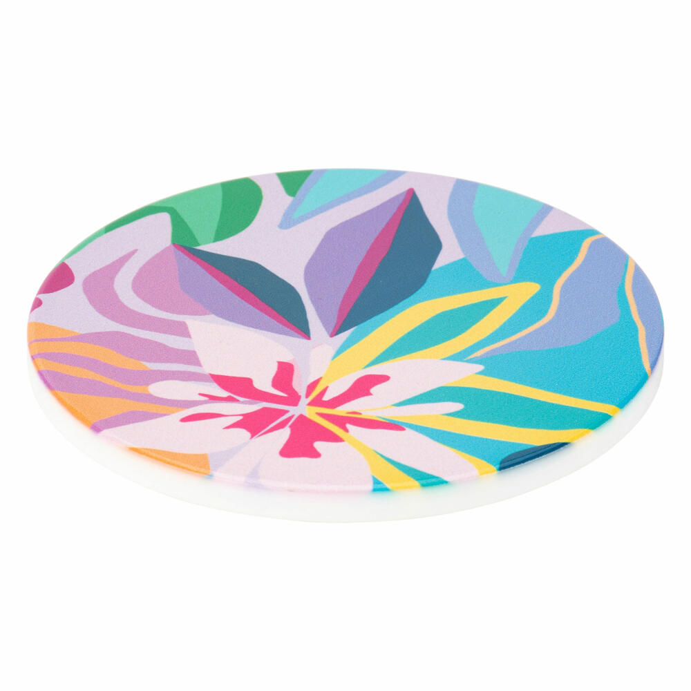 Maxwell &amp; Williams BE FIERCE Ceramic Coaster Botanica, Coaster, Ceramic / Cork, 10 cm, DU0425
