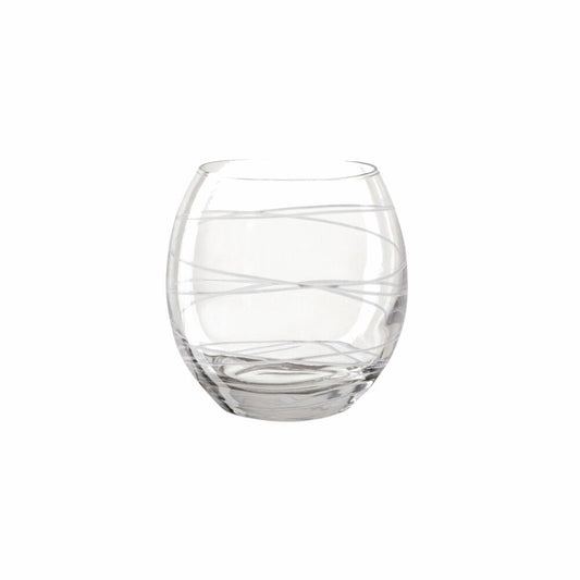 montana drinking glass :circle, mug striped, soda-lime glass, white, 390 ml, 027496
