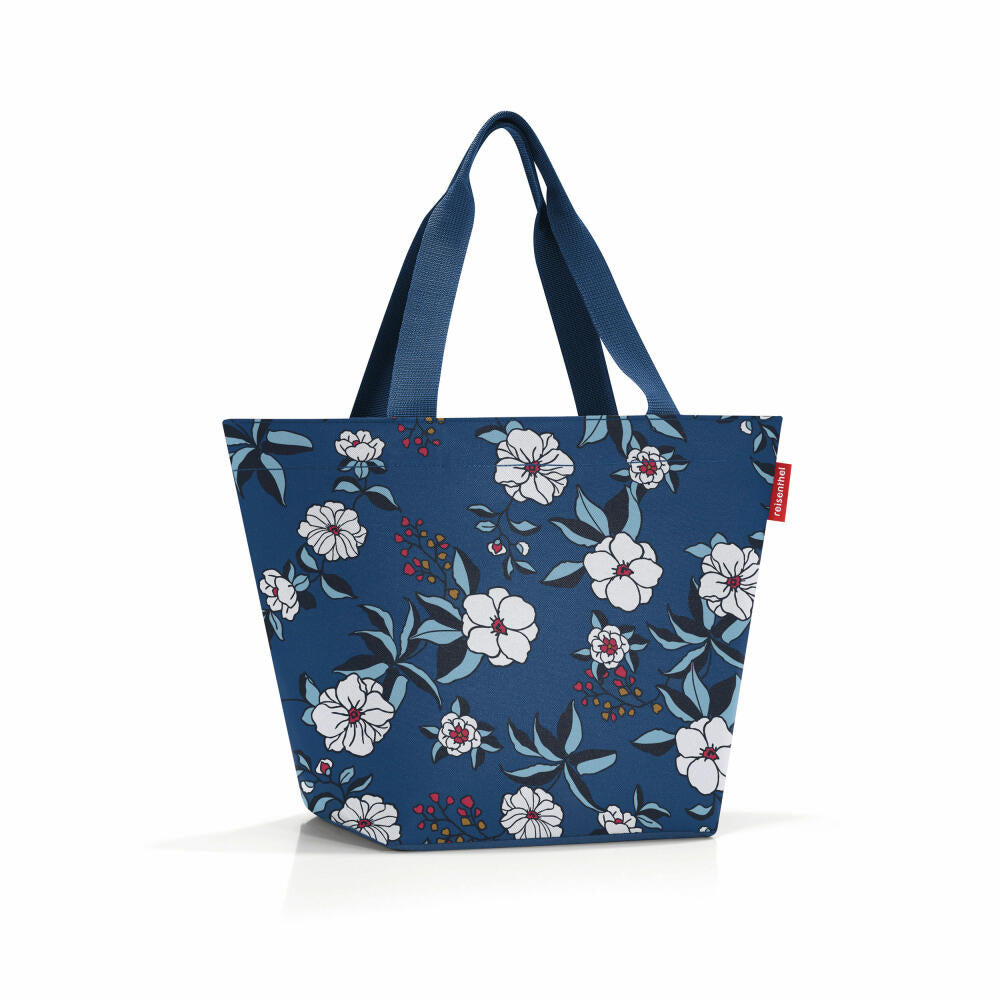 reisenthel shopper M, shopping bag, carrying bag, Garden Blue, 15 L, ZS4104