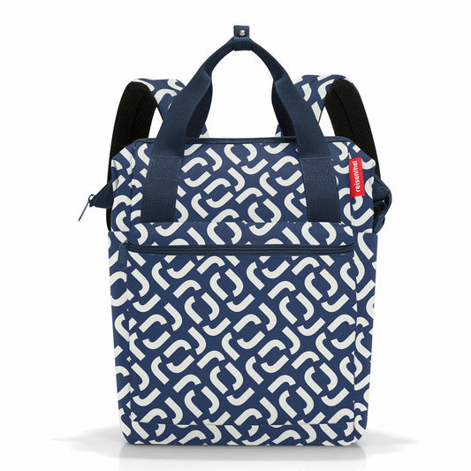 reisenthel allrounder R, Reisetasche, Sporttasche, Schultertasche, Doktortasche, Tasche, Polyestergewebe, Signature Navy, 12 L, JR4073