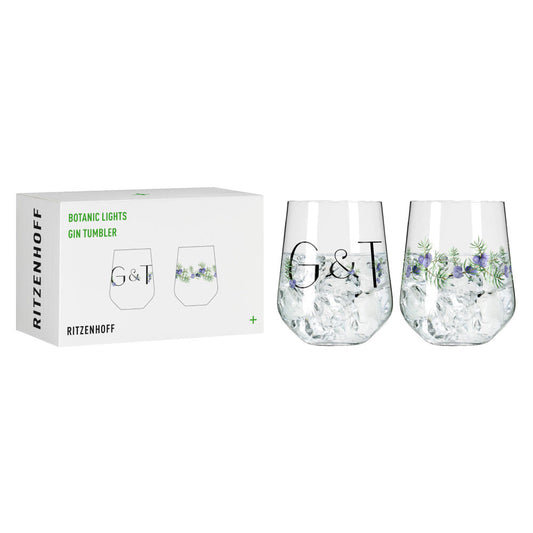 Ritzenhoff Ginglas Set of 2 Botanic Lights 005, 006, Ritzenhoff Design Team, crystal glass, 710 ml, 3891001