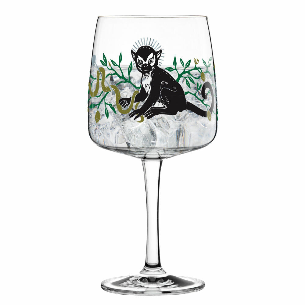 Ritzenhoff Gin Ginglas Karin Rytter, King Of Monkeys, Gin Glas, Schnapsglas, Kristallglas, 700 ml, 3450001