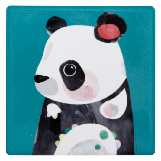 Maxwell &amp; Williams Pete Cromer Coaster Panda, Coaster, Ceramic, Cork, Colorful, 9.5 x 9.5 cm, DU0230