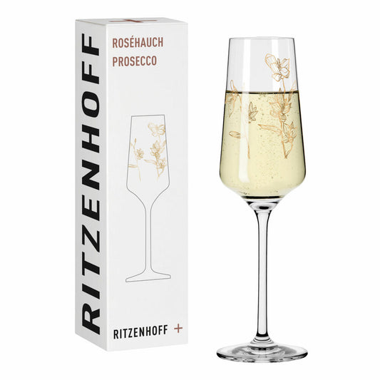 Ritzenhoff Prosecco glass Roséhauch Prosecco 003, champagne glass, Marvin Benzoni, crystal glass, 233 ml, 3448003