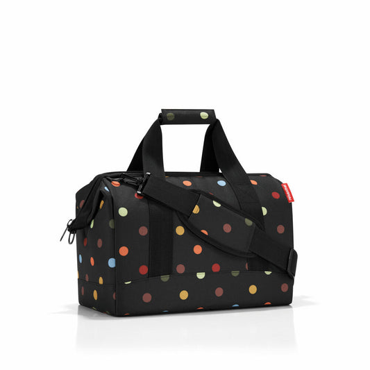 reisenthel allrounder m, travel bag, sports bag, bag, dots / black with dots, MS7009