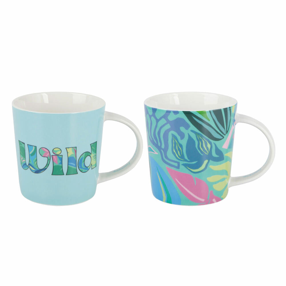 Maxwell & Williams BE FIERCE Becher-Set Wild, 2er Set, Kaffeebecher, Teetasse, Tasse, in Geschenkbox, Porzellan, 380 ml, DX1285