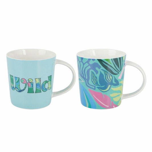 Maxwell & Williams BE FIERCE Becher-Set Wild, 2er Set, Kaffeebecher, Teetasse, Tasse, in Geschenkbox, Porzellan, 380 ml, DX1285
