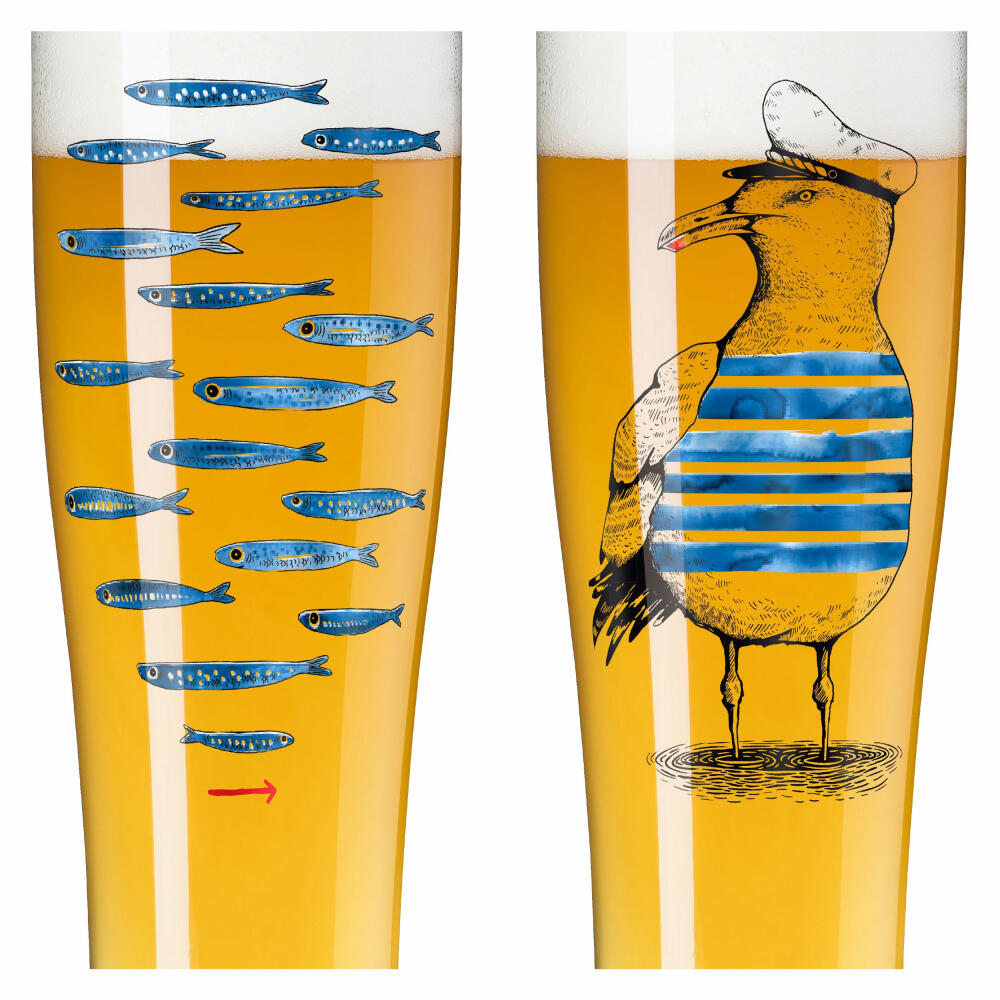 Ritzenhoff wheat beer glass set of 2, Custom Time 007, Daniela Garreton, glass, 646 ml, 3481007