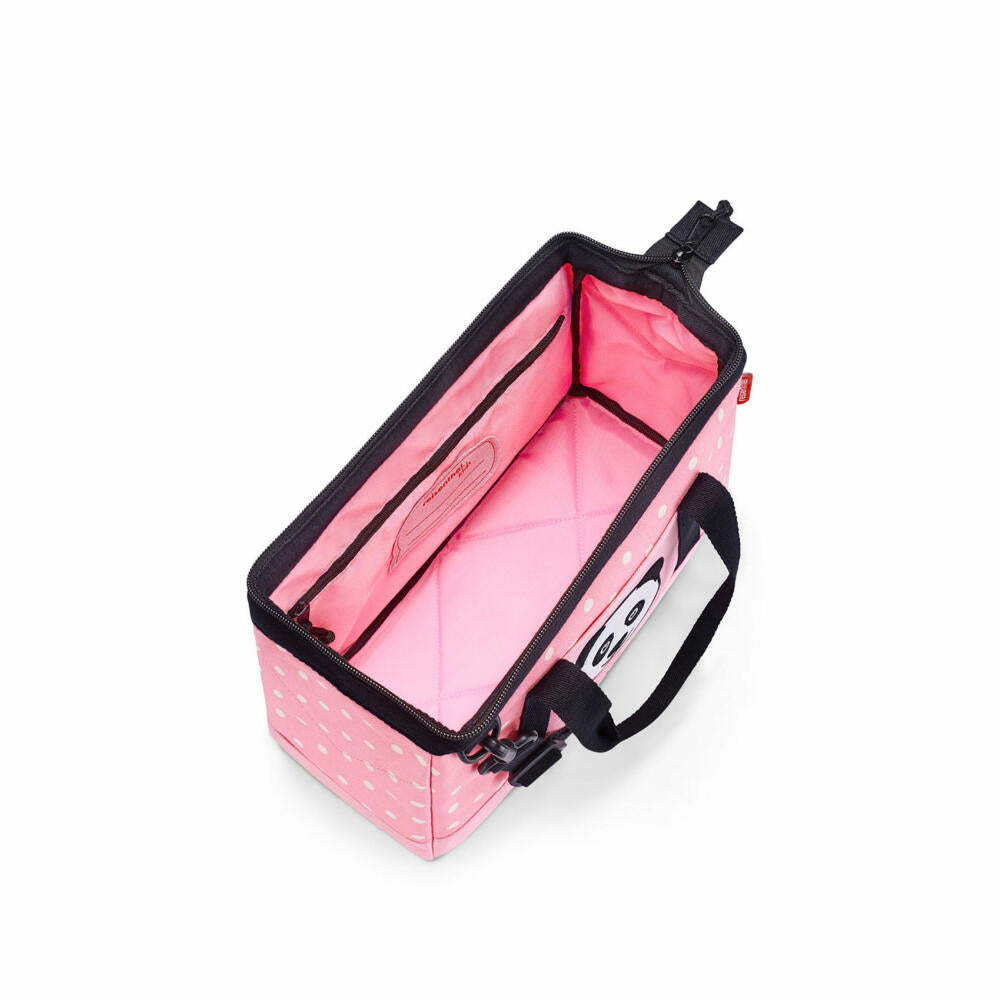 reisenthel allrounder XS kids, travel bag, sports bag, shoulder bag, bag, polyester fabric, Panda Dots Pink, 5 L, IQ3072