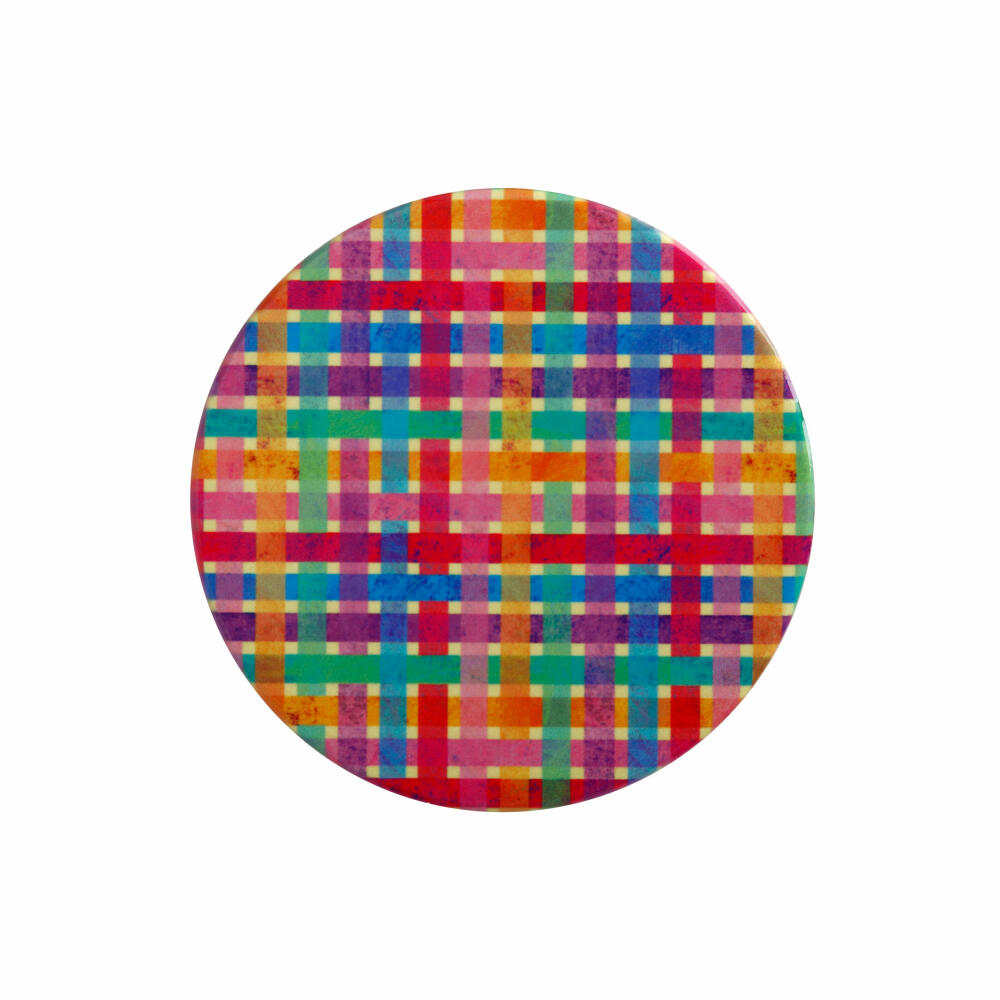 Maxwell &amp; Williams Coaster Be Kind - Plaid, Drinks Coaster, Ceramic, Colorful, 10 cm, DU0378