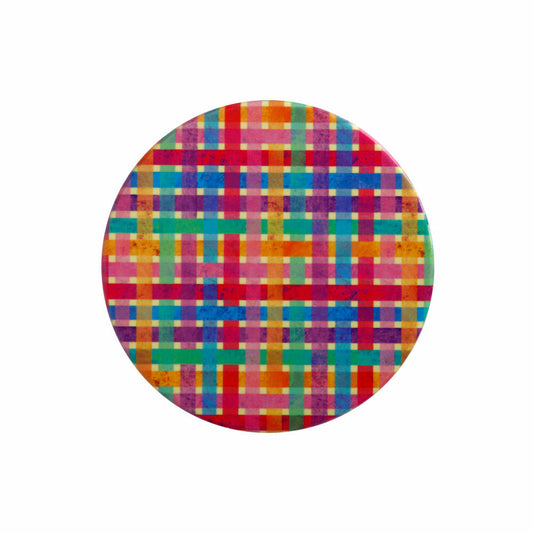 Maxwell & Williams Untersetzer Be Kind - Plaid, Getränkeuntersetzer, Keramik, Bunt, 10 cm, DU0378