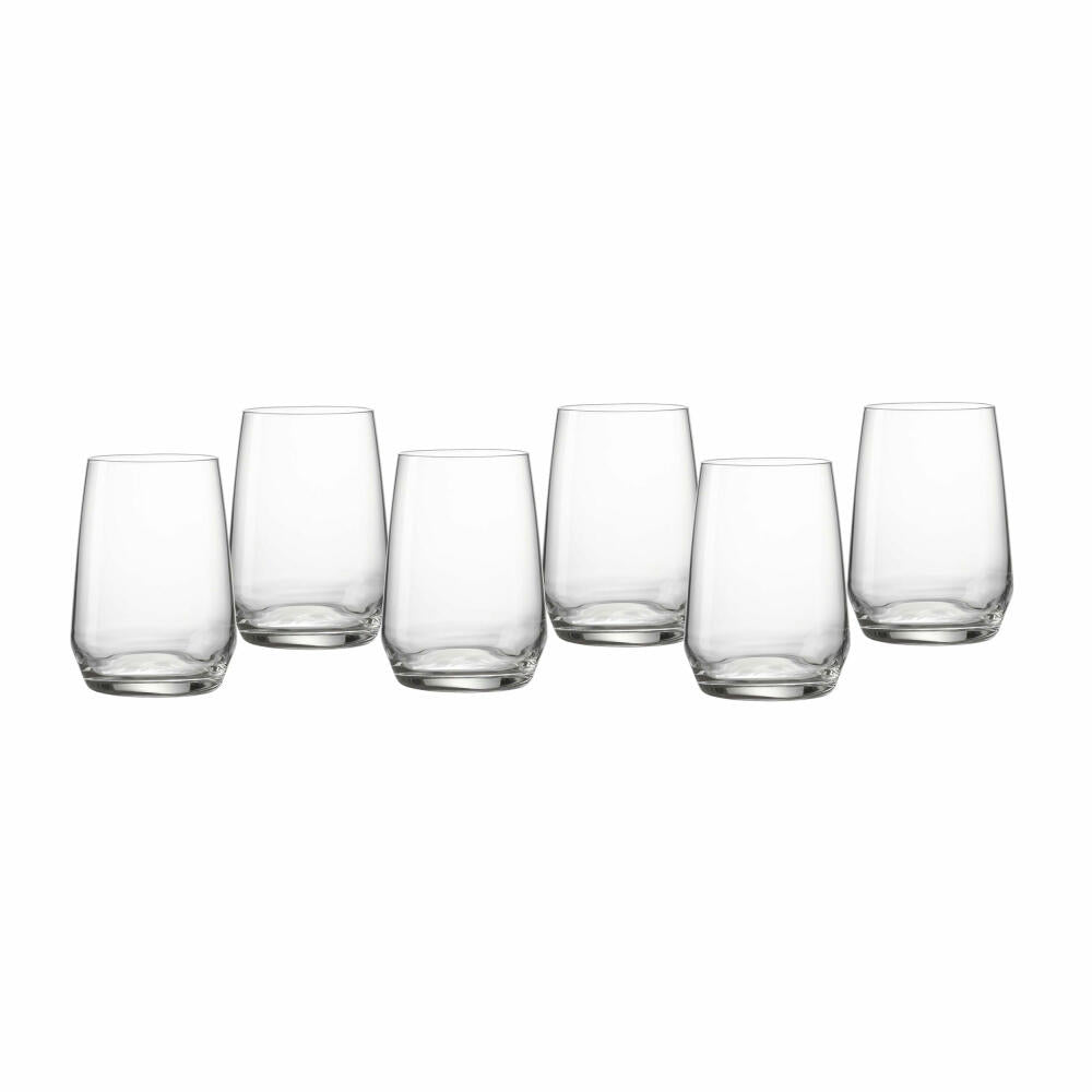 Ritzenhoff &amp; Breker Water Glass Flamenco Set of 6, Drinking Cup, Glass, Clear, 450 ml, 814514