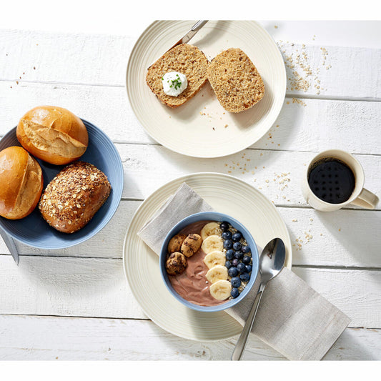 Ritzenhoff & Breker LEVI Kombiservice 16-tlg., Geschirrset, Service, Konisch, Porzellan, Blau+Creme, 405835