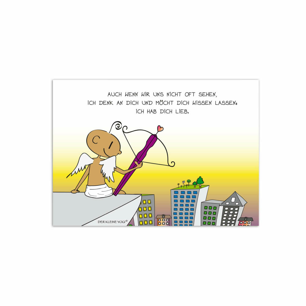 Goebel The Little Yogi Postcard Yogi Angel, Pack of 10 Postcards, Post Card, Paper / Cardboard, 10.5 cm x 15 cm, 54100401