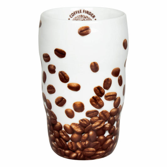 Könitz Grip Mug Coffee Finder, Isolier Thermo Becher, Doppelwandig, Porzellan, Bunt, 350 ml, 11 1 136 2713