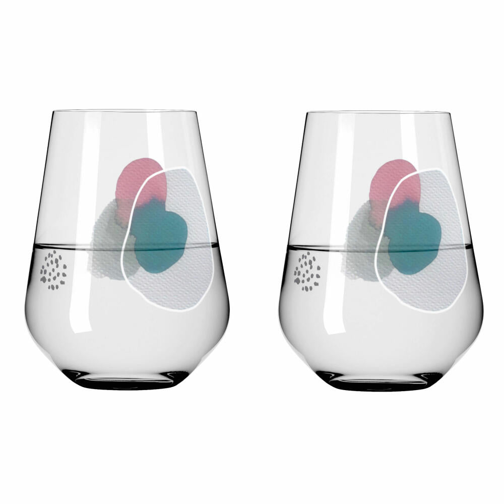 Ritzenhoff Trinkbecher Sommerwendtraum Wasser 2er-Set 001, Wasserglas, Romi Bohnenberg , Kristallglas, 540 ml, 3621001