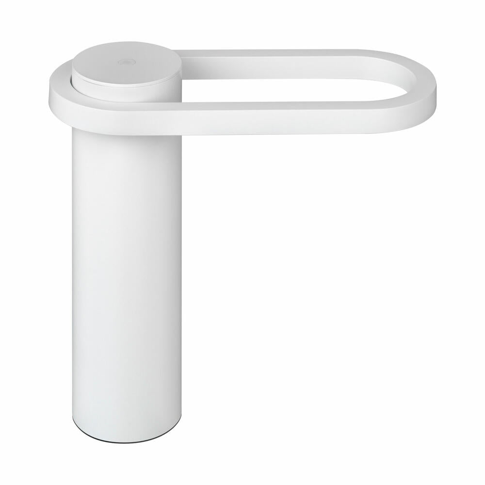 Blomus Mobile LED-Leuchte Hoop White, Aluminium, Kunstfaser, Kunststoff, 22 cm, 66238